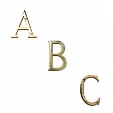 4 inch Solid Brass Bright Brass Finish A-Z House Letters
